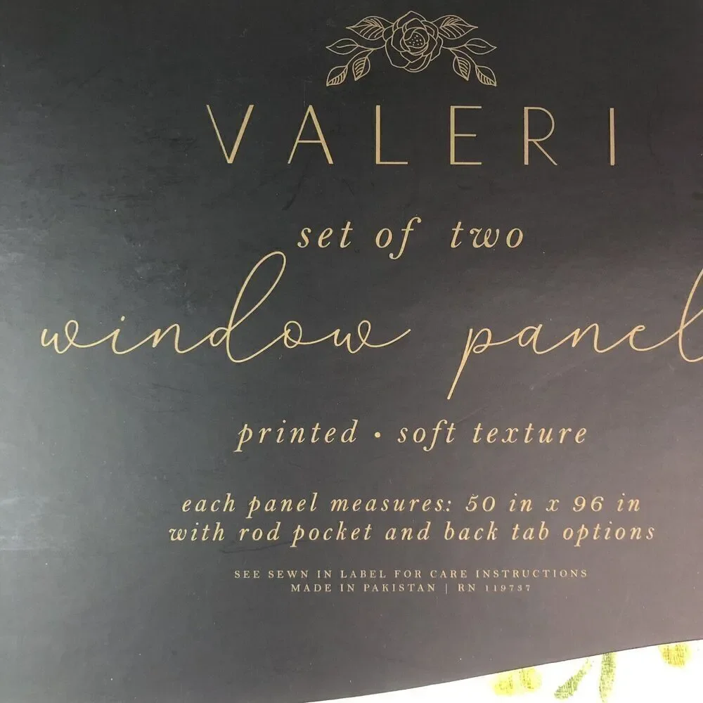 VALERI Floral Window Panels Drapes Curtains 50x96 Grannycore Cottage Colorful